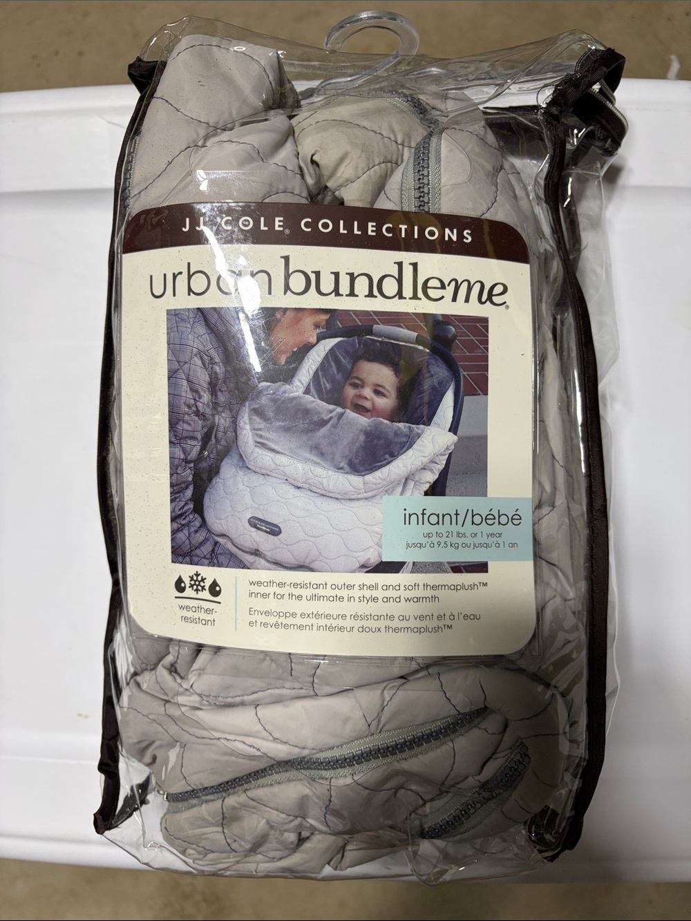 JJ Cole Urban Bundleme Infant Stroller Footmuff - Light Gray